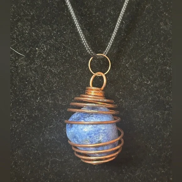 Brazilian Sodalite Crystal Perfect Pendant 20" Necklace ENERGIZING - Picture 5 of 6